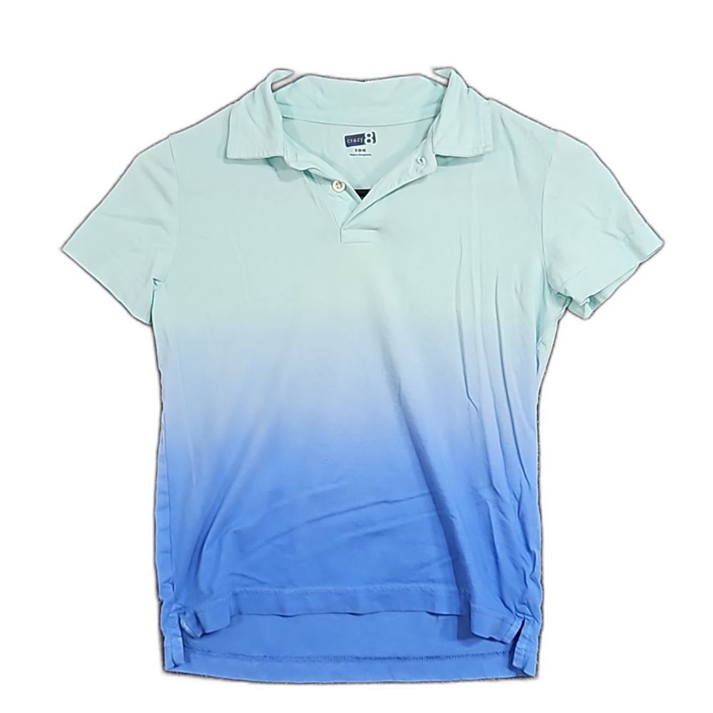 Crazy 8 Kids Size 5-6 Boys Collared Shirt Polo Blue